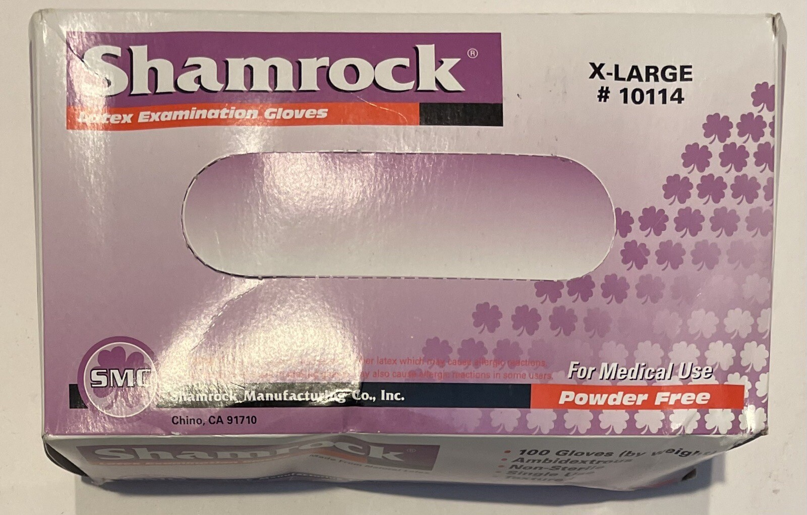 Shamrock SMC Nitrile Disposable Powder Free Medical Gloves Count X-Large XL