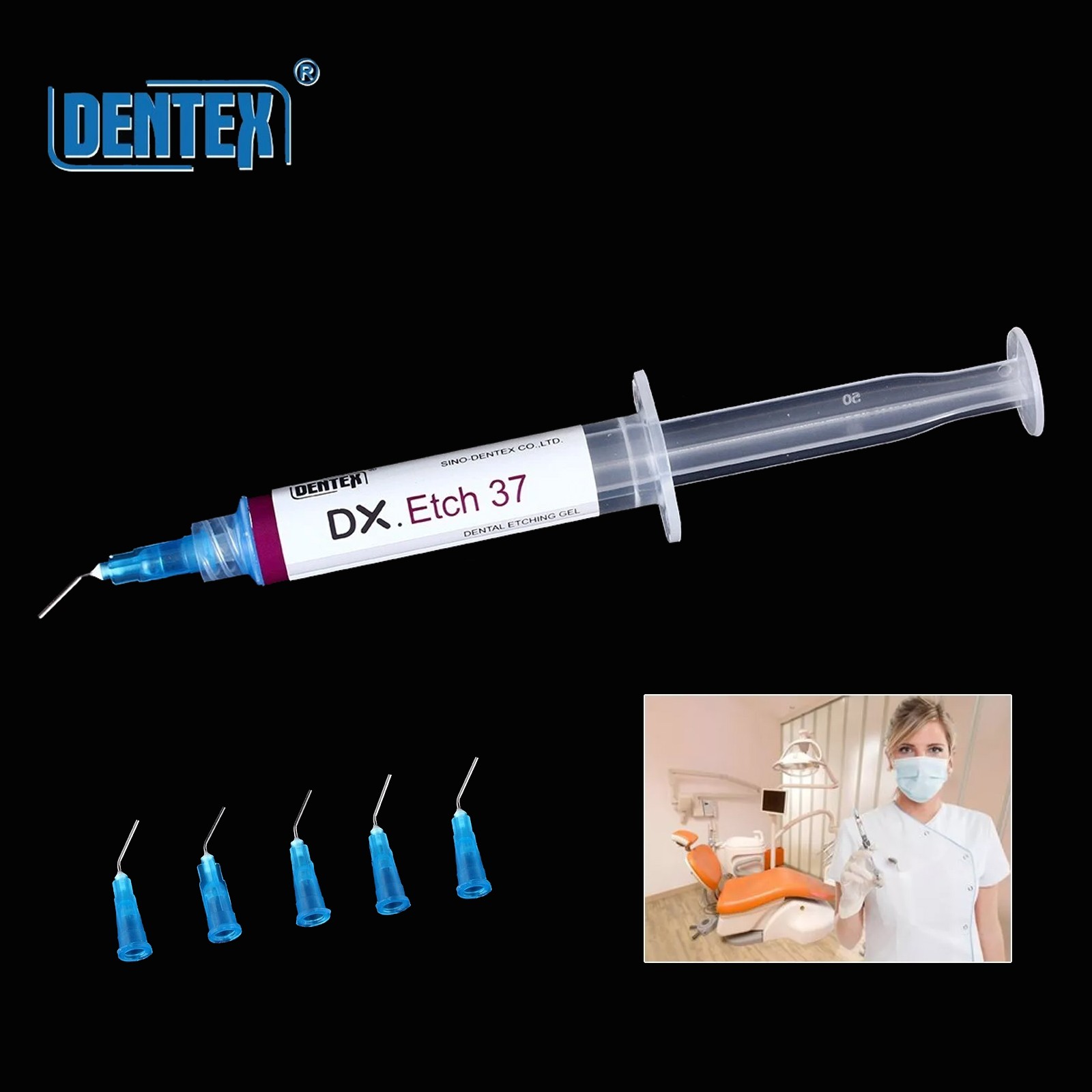 dentex dentale dell’acido fosforico 37% Silica Blue Gel per adesivo & resina
