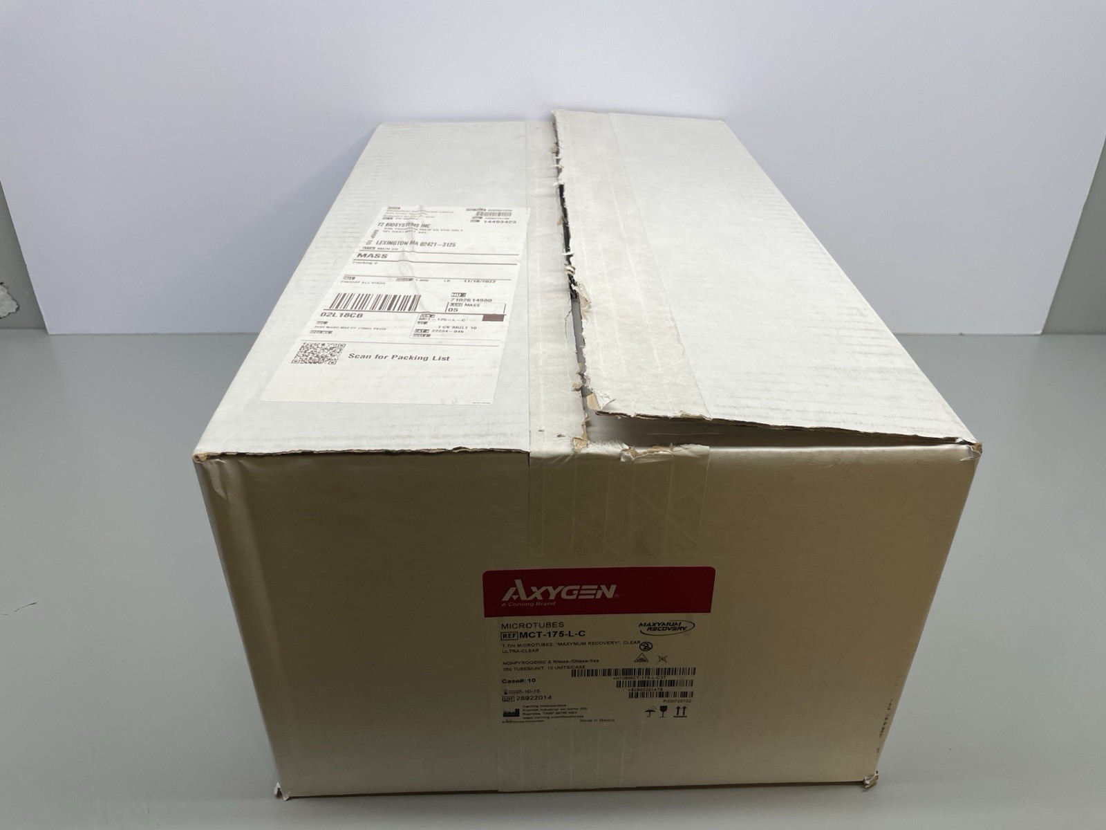 Axygen Maxymum Recovery MicroTubes 1.7mL Clear Case of 2500 MCT-175-L-C