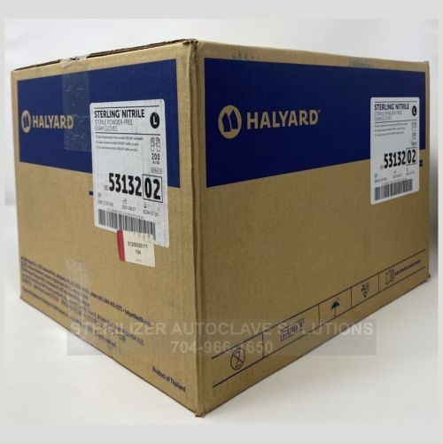 Halyard Sterling Nitrile STERILE Exam Gloves 53132- CASE of 200 PAIR LARGE