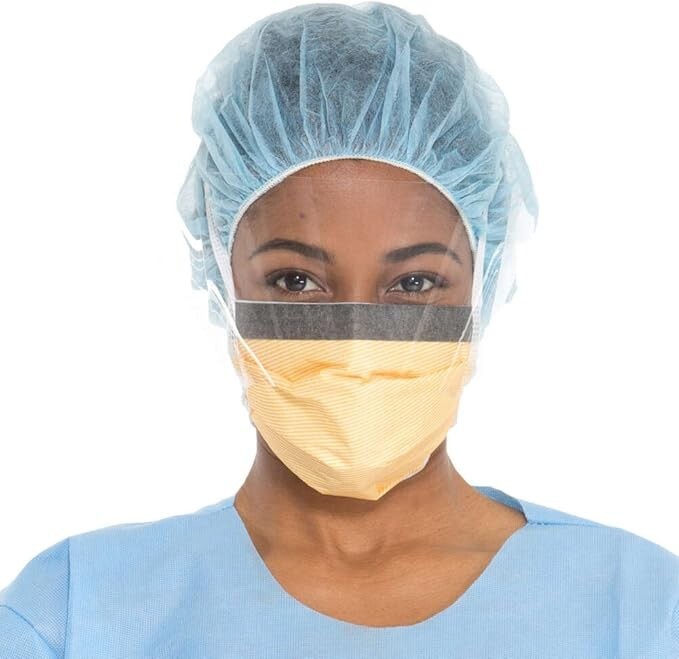 HALYARD 48247 FLUIDSHIELD 3 Disposable Mask, Fog-Free, WrapAround Visor QTY 25