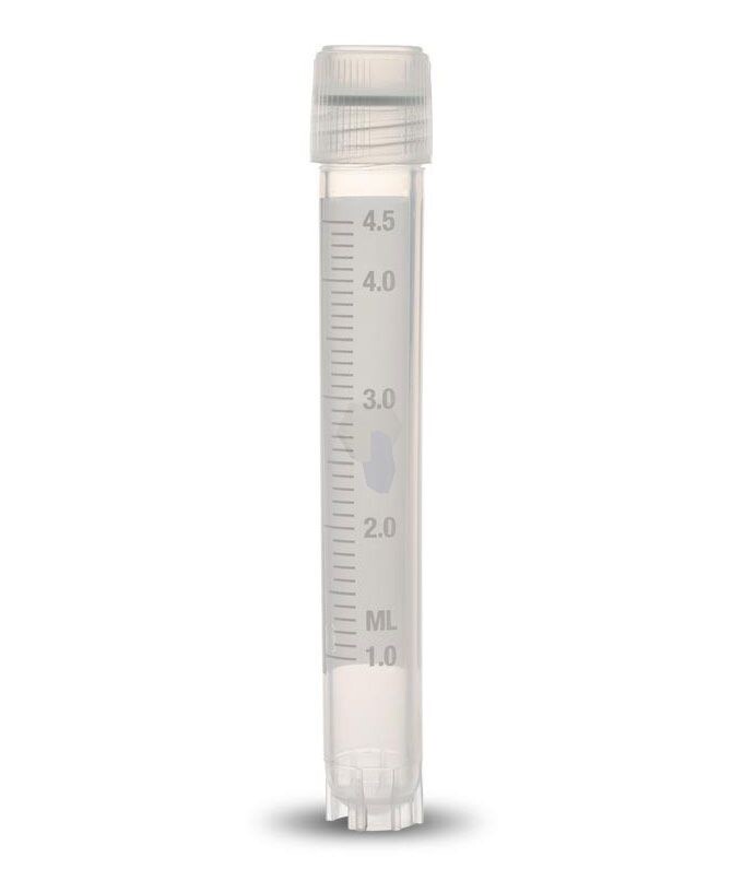 200 Pieces Simport Cryovial Screw Top Tubes w/ Caps, T309-5A, 5 ml, Sterile,