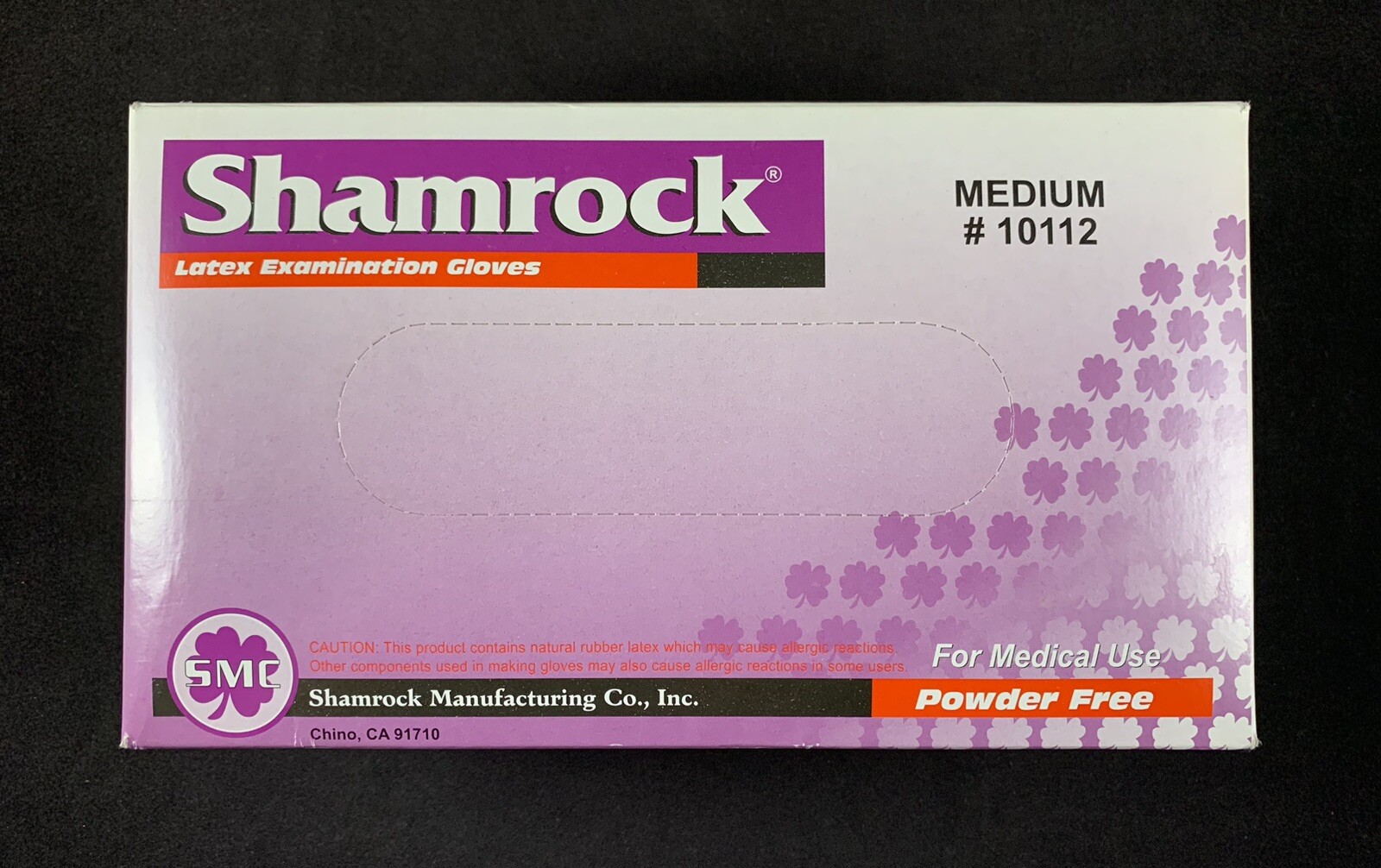 Shamrock Latex Powder Free Examination Gloves 100 Count Size Medium #10112