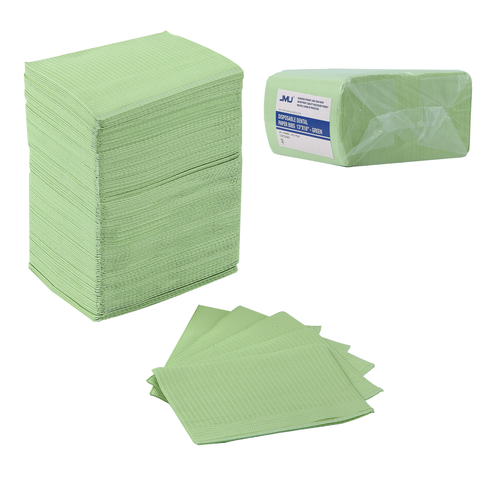 500Pcs Dental Disposable Patient Bibs 3-Ply Tattoo Waterproof Bibs 13″x18″