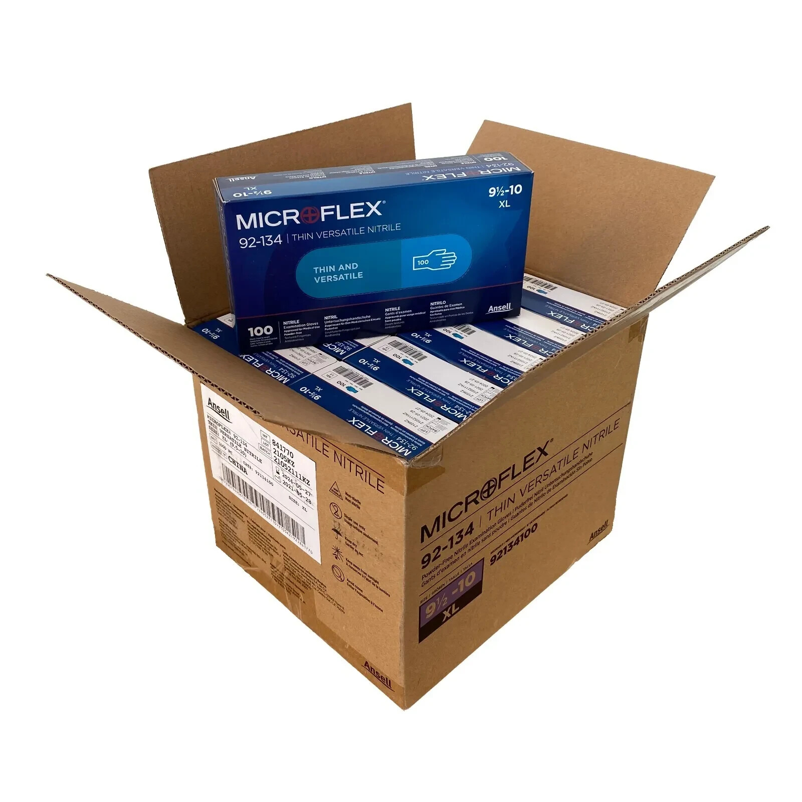 MICROFLEX 92-134-XL Nitrile Gloves, Size XL, Case of 1000 Gloves – Brand New