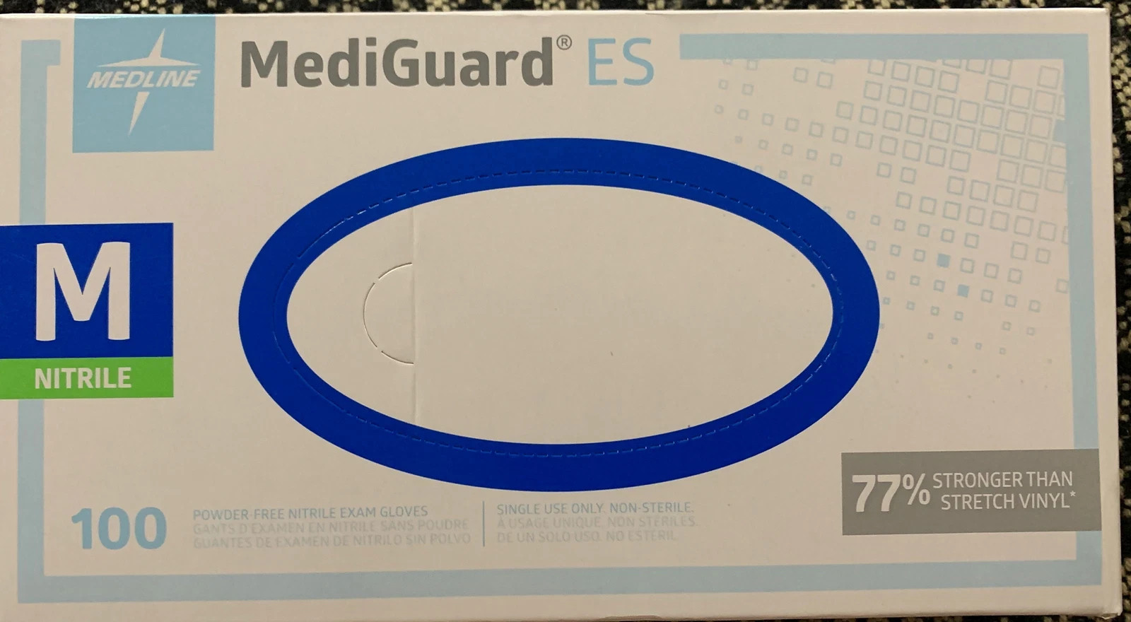 Medline MediGuard ES Powder Free Nitrile 100 Gloves Medium SHIPS SAME DAY