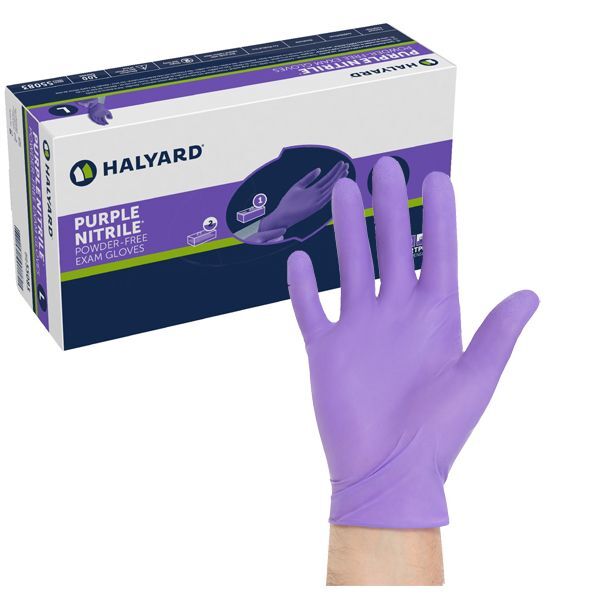 Purple Nitrile Powder-Free Exam Gloves, X-Large, 90/Box