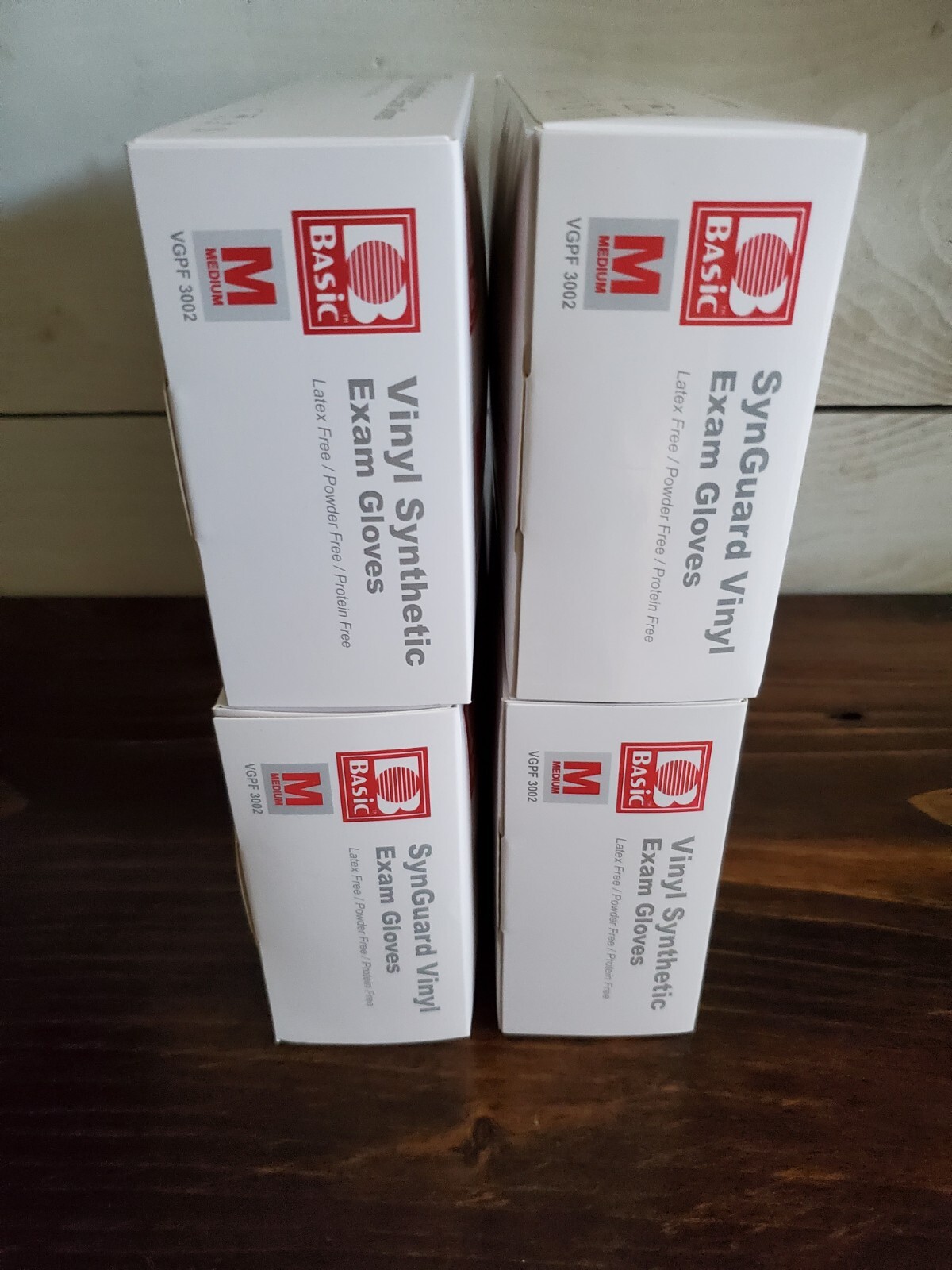Basic Synguard Vinyl Powder-Free Exam Gloves MEDIUM 100 Ct VGPF 3002 (4 Boxes)