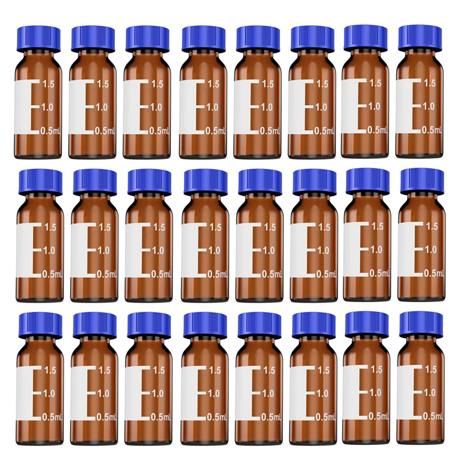 3000 pcs 9-425 Caps 2mL Amber Autosampler Vials Glass Bottles Agilent Thermo CTC