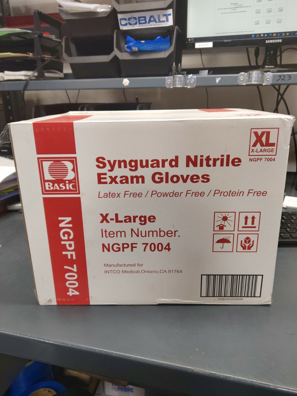 Synguard XL Powder Free Nitrile Exam Gloves (Extra Large) Case of 1000