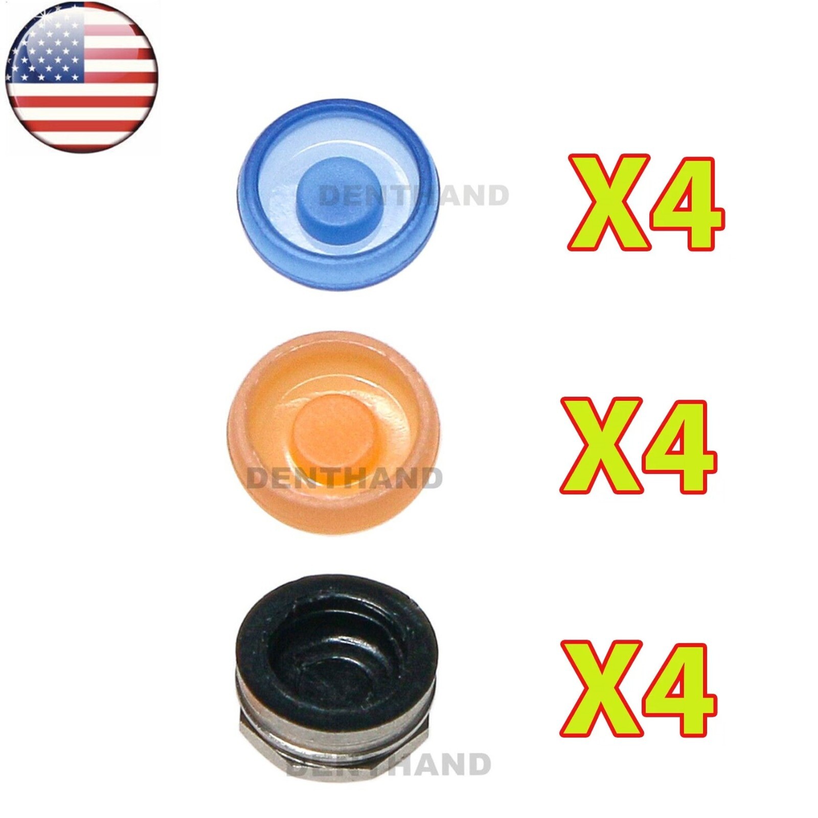 US Universal Overdenture Implant Retention Caps Metal Housing Caps 1.2/2.4 lbs