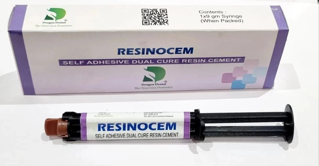 Dental RESINOCEM Self Adhesive Dual Cure Resin Cement 9gm Syringe