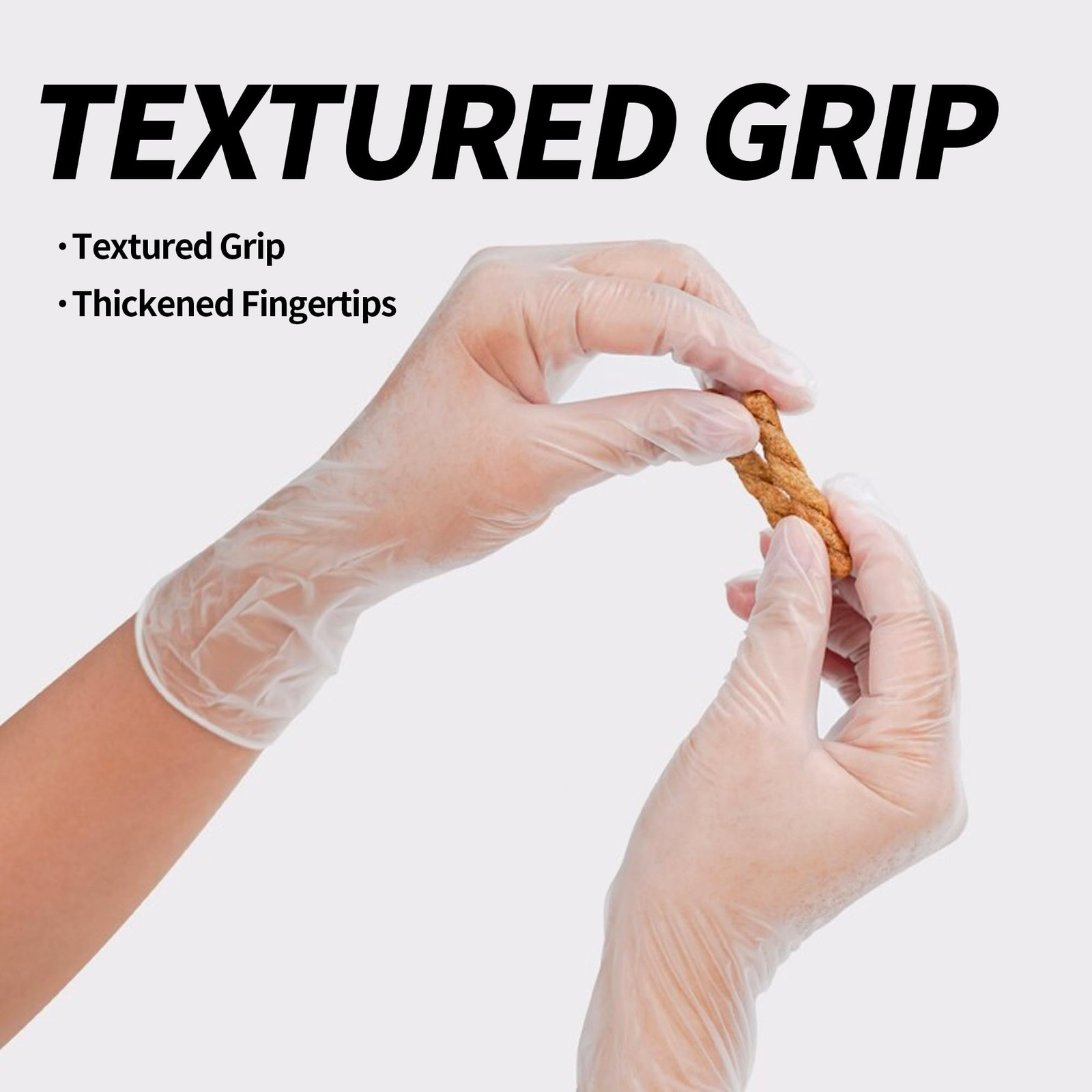 Medium Clear Vinyl Gloves Pack of 100 Latex Free Powder Free Protective Gloves