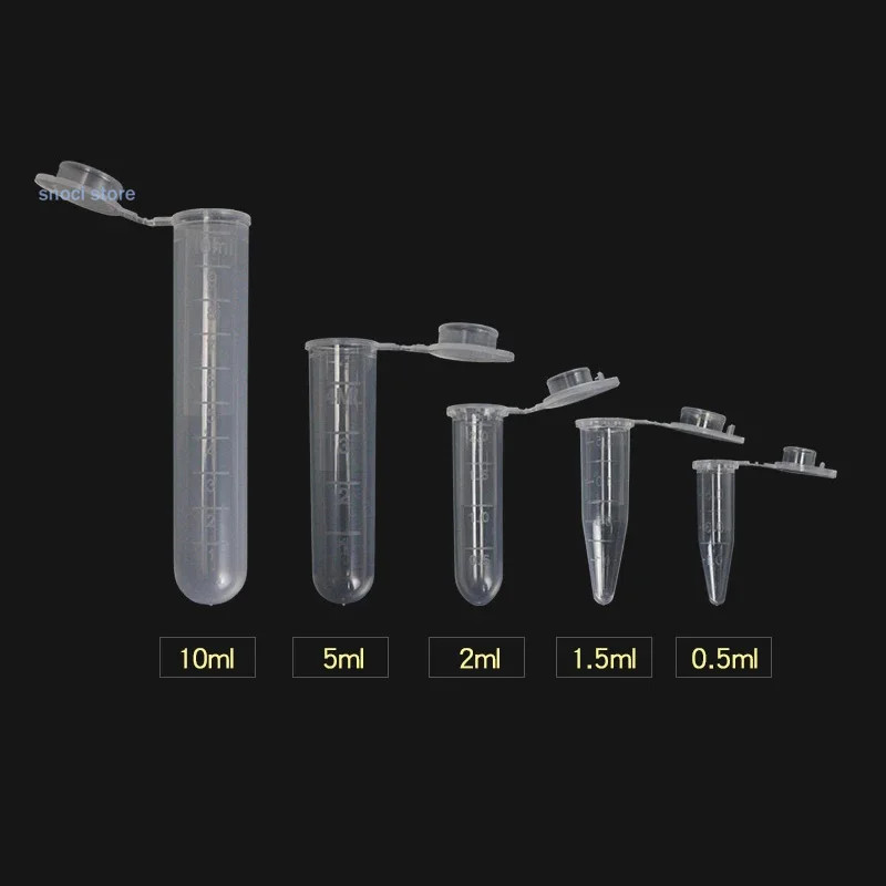 0.5ml/1.5ml/2ml/5ml/7ml/10ml Lab Supplies Transparent Plastic Centrifuge Tubes