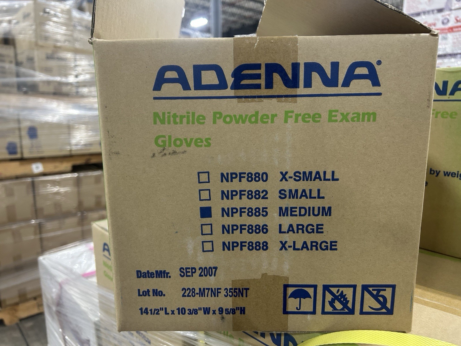Adenna Nitrile Exam Glove 10×100 Powder Free Medium