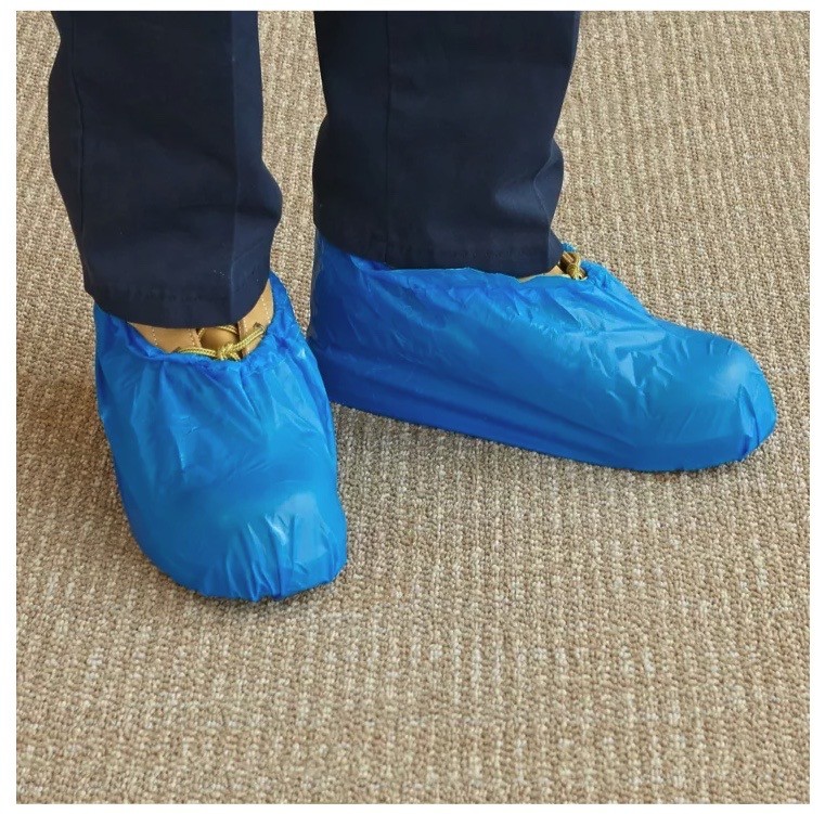 (150/Cs) ULINE Water Resistant Shoe Covers Size 12-15 Mens Blue S-10482