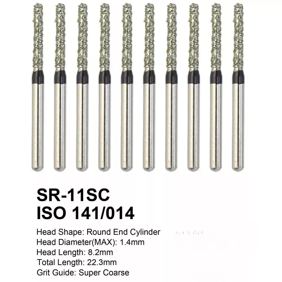 4 Types Dental SR-13C SR-11SC SR-14C 881/014SC Round End Cylinder FG Diamond Bur