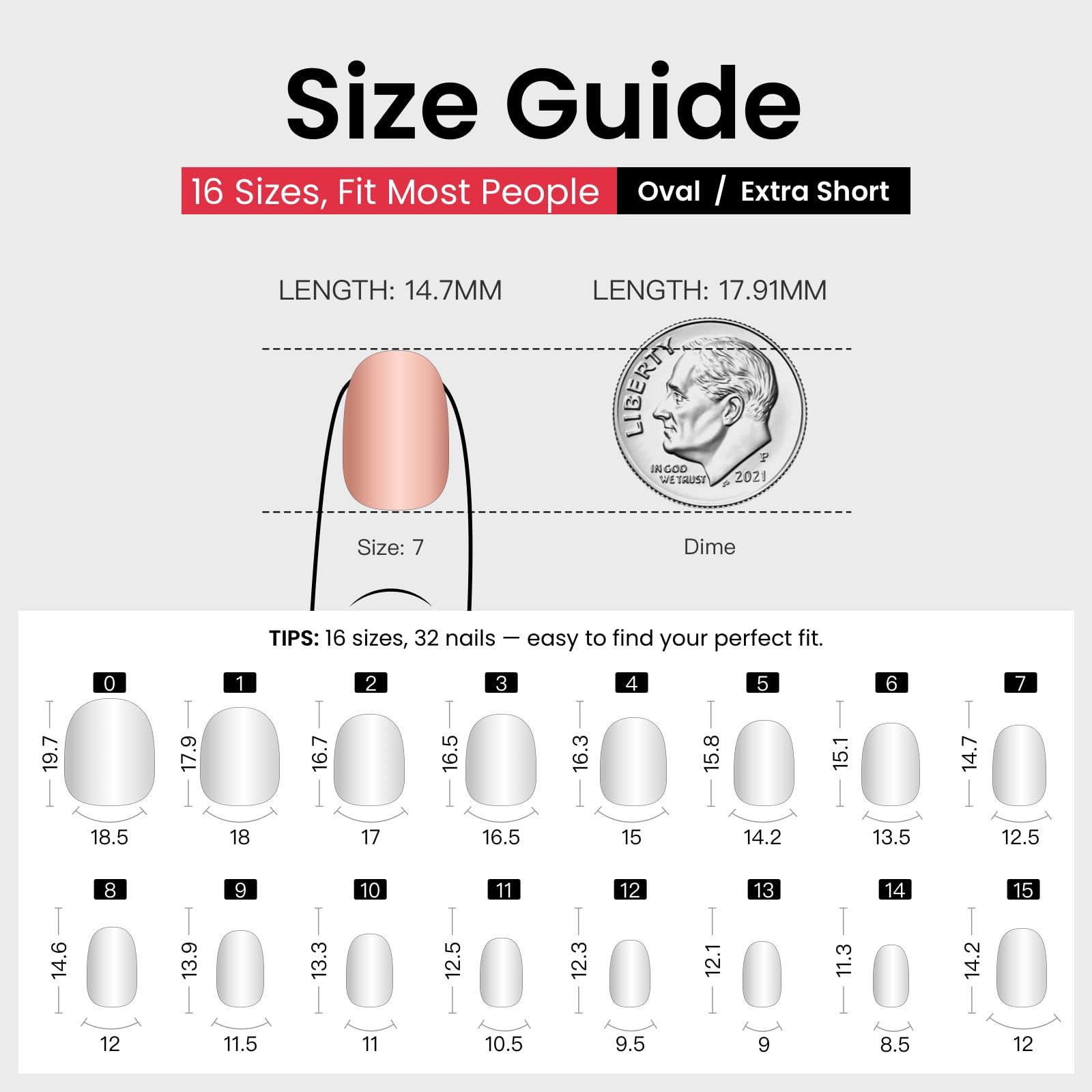 Curvlife Soft Gel Extra Short Press On Nails 30Pcs Honey Peach Pink Oval