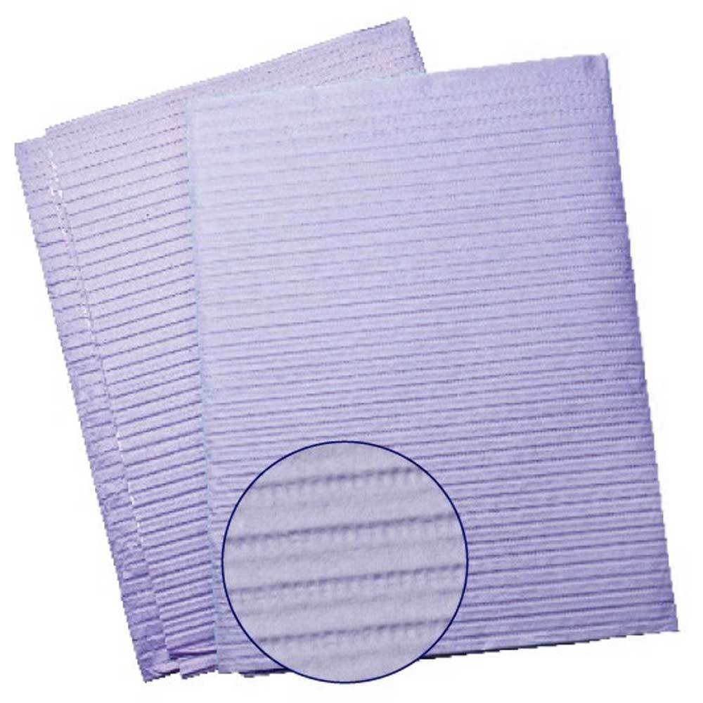Maxi-Bibs Plus Premium 3-Ply Paper/1-Ply Poly 13″x19″ Lavender 500/Bx
