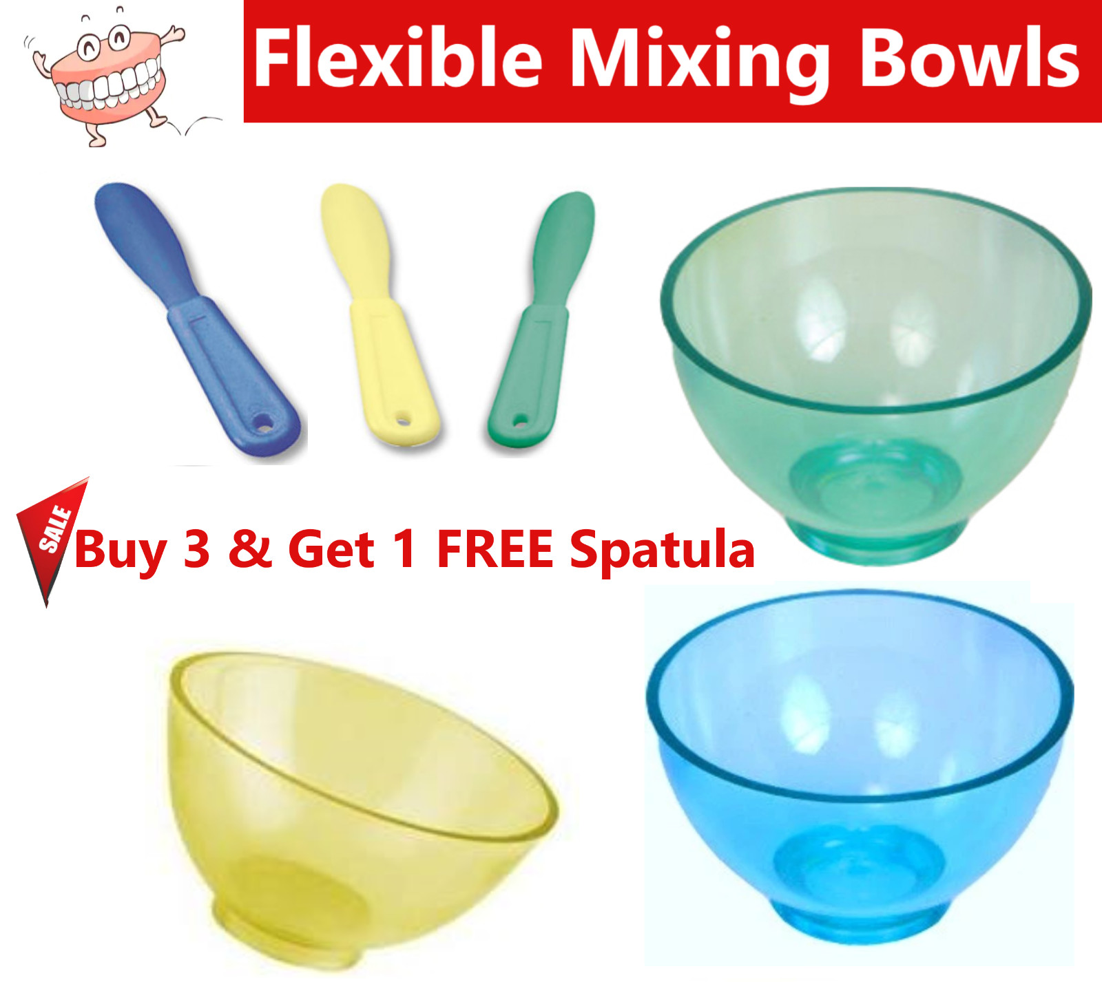 Dental Flexible Mixing Bowls for Impression Material Large or Medium, Promotion!