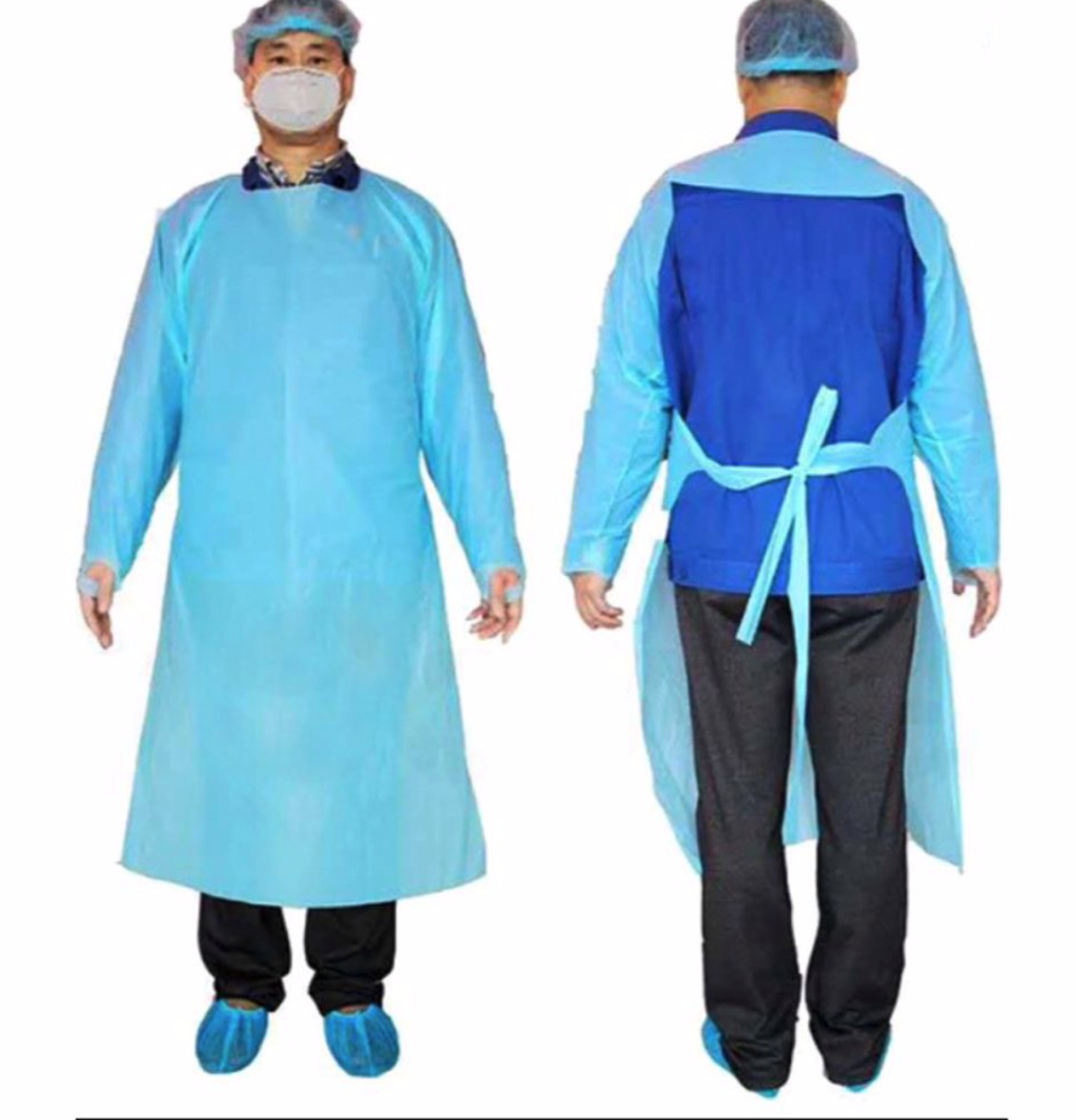CPE 35 GSM Level 3 Disposable, Isolation Gowns with loop 20/60/100 For all Use