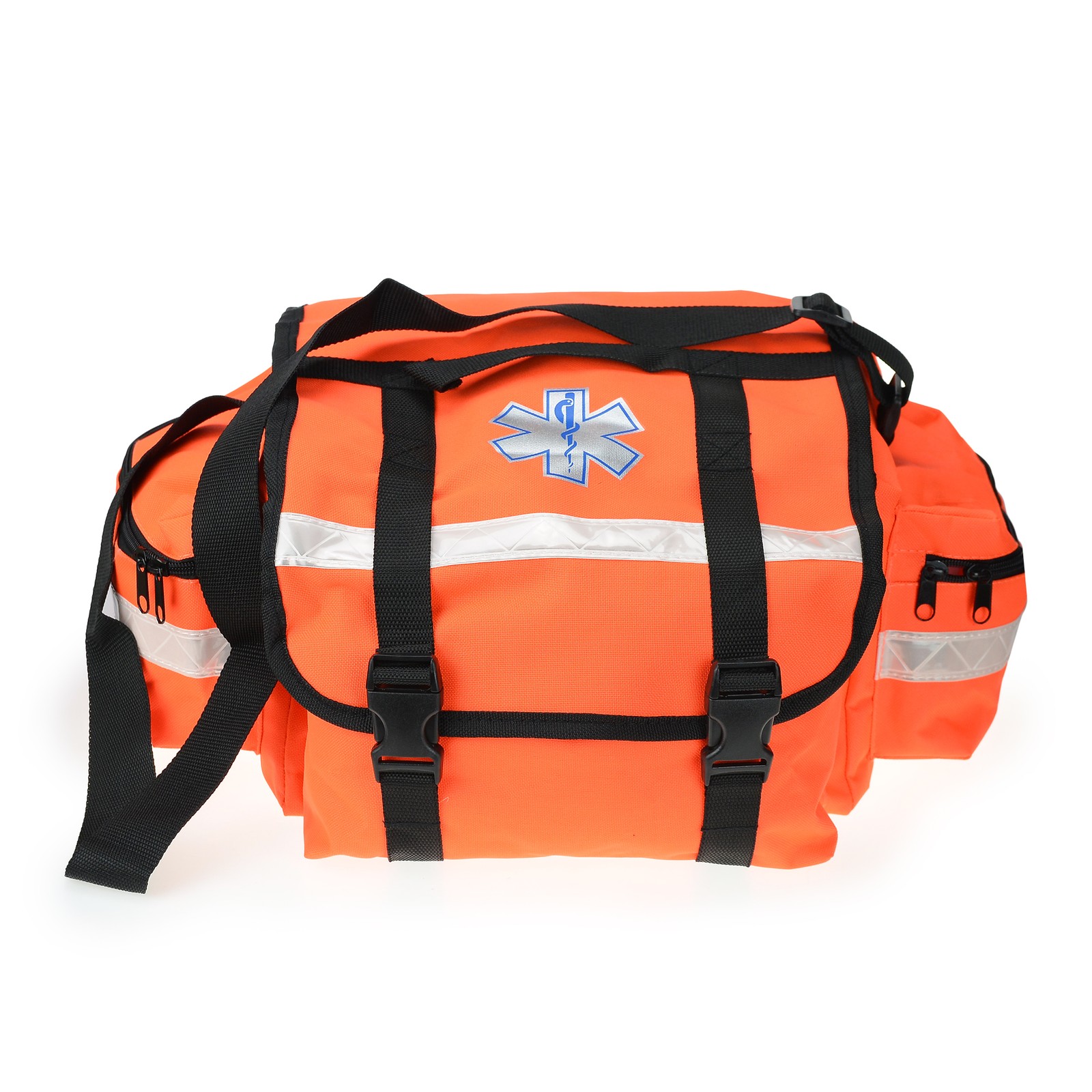 Dealmed First Responder Trauma Bag, Medium, Orange, Fully Stocked