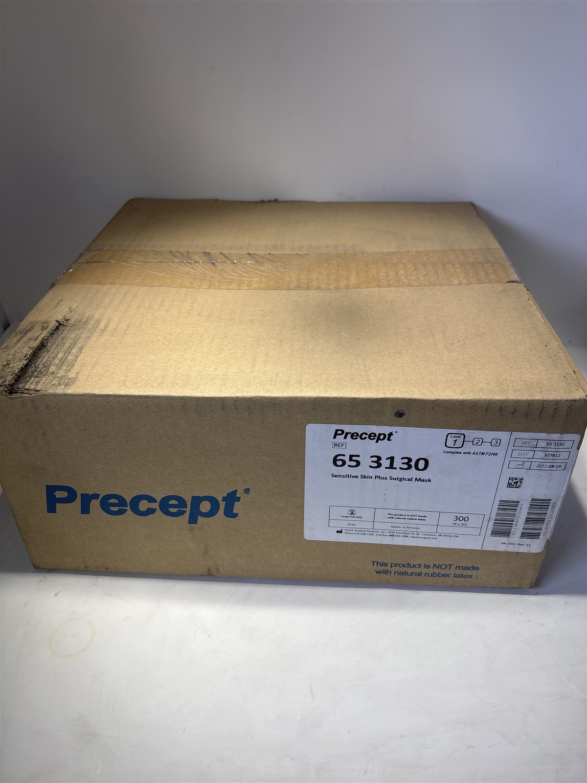 Precept 65 3130 Sensitive Skin Plus Surgical Mask Case of 300 (6×50)