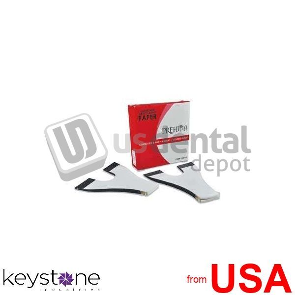 KEYSTONE Prehma red/BLUE Articulating Horseshoe Paper Strips, 50.8 micron 446416