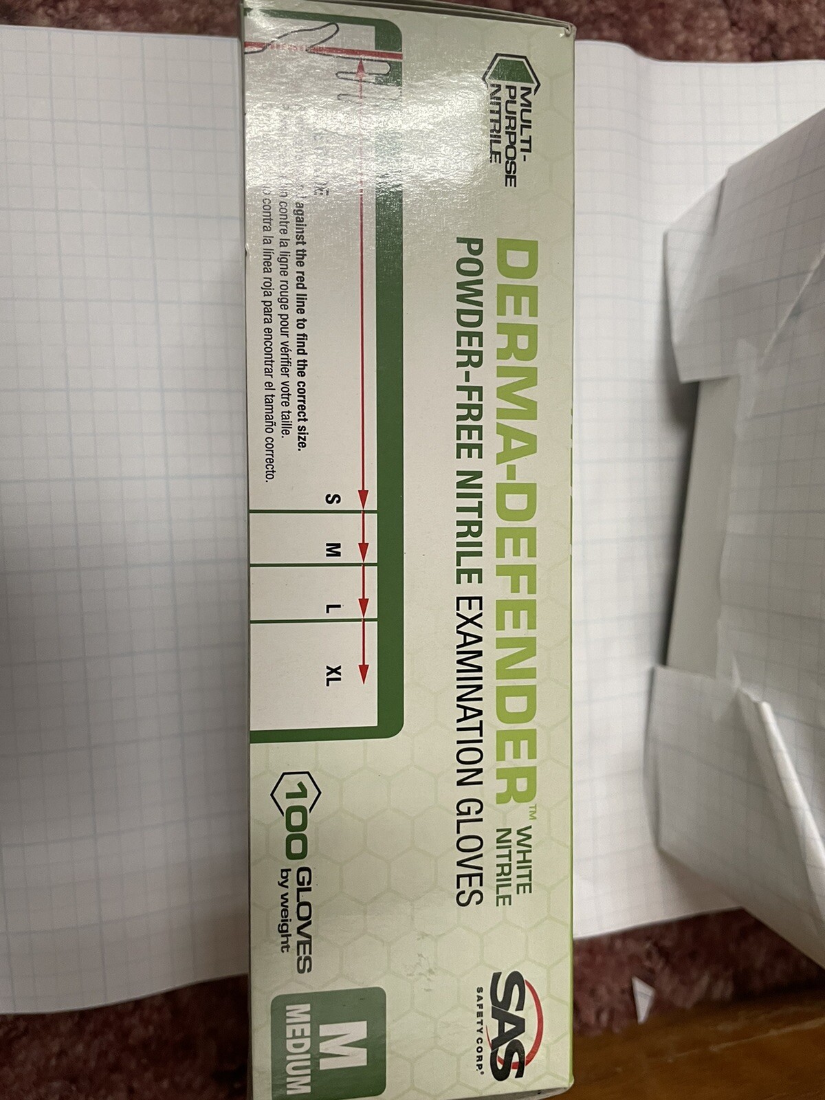 Medium powder free nitrile gloves 100 Pair Per Box By Weight.