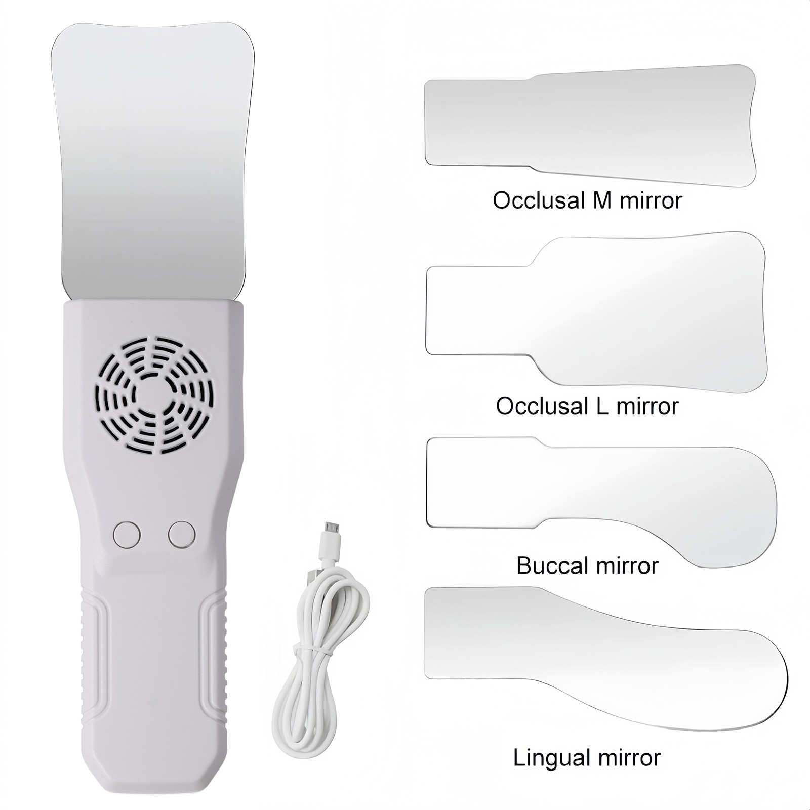 Dental Occlusal Mirror Fog Free LED Intra Oral Photo System 4 Mirrors Anti-Fog