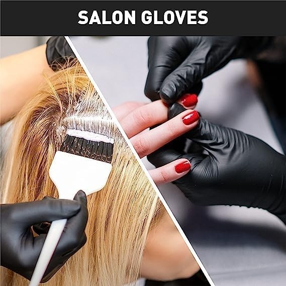 Disposable Gloves Vinyl Food Grade Black Pink 5 Mil Latex Free 50 100 200 1000