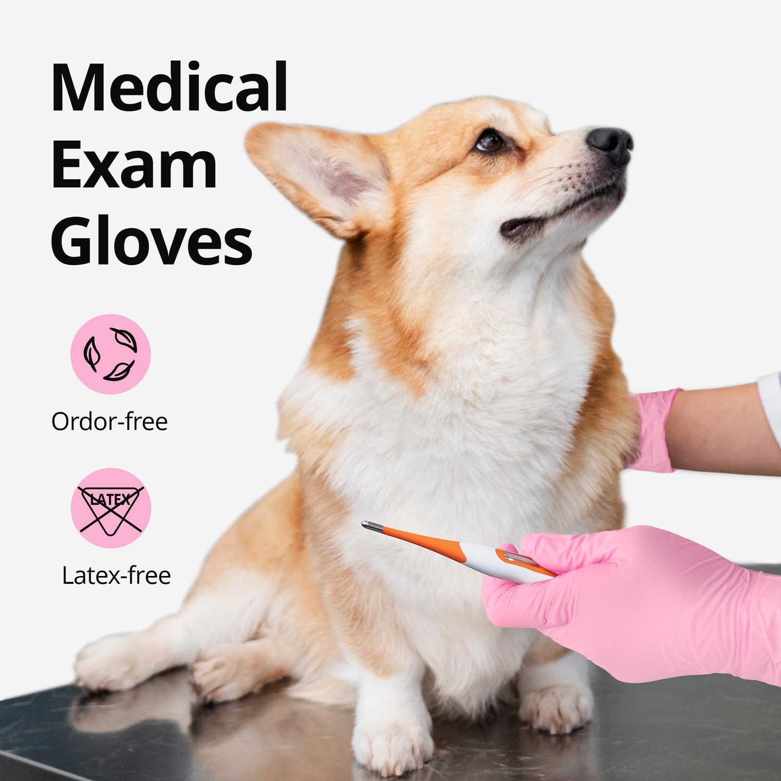 SwiftGrip Nitrile Exam Gloves, 4 Mil, XLarge, Cherry Blossom, Food Safe Glove…
