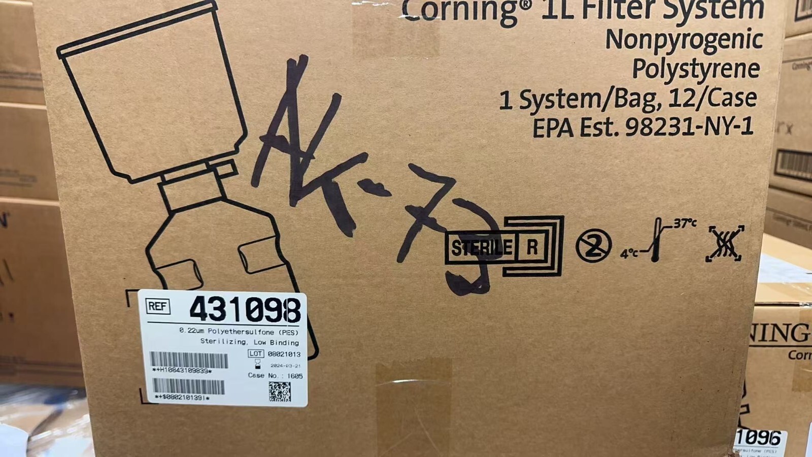 CORNING 431098 1000ml Filter filtration System, 0.22um, 12/CS