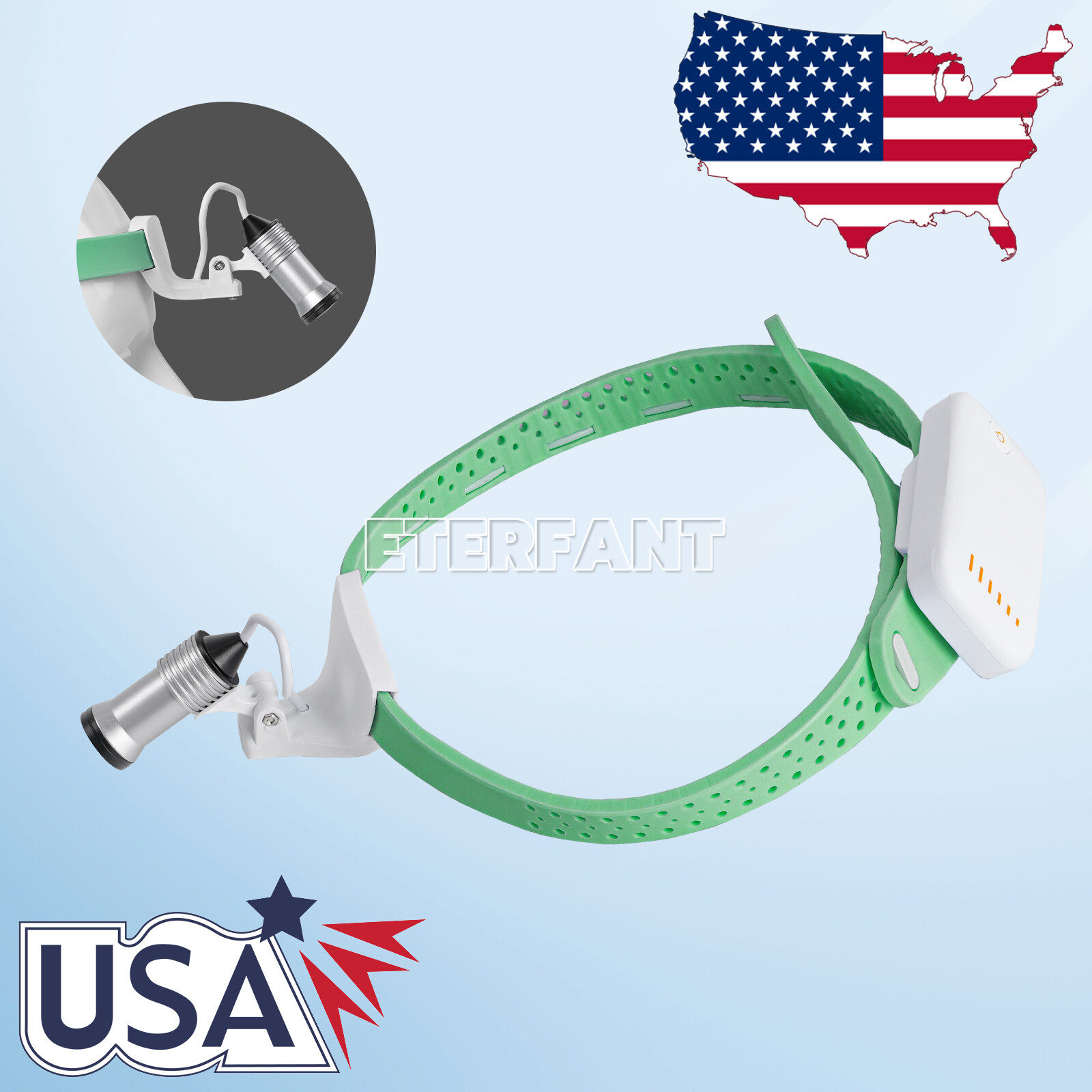 ETERFANT Medical Lightweight Silicone Headlight Lamp Dental Surgery 5W LED