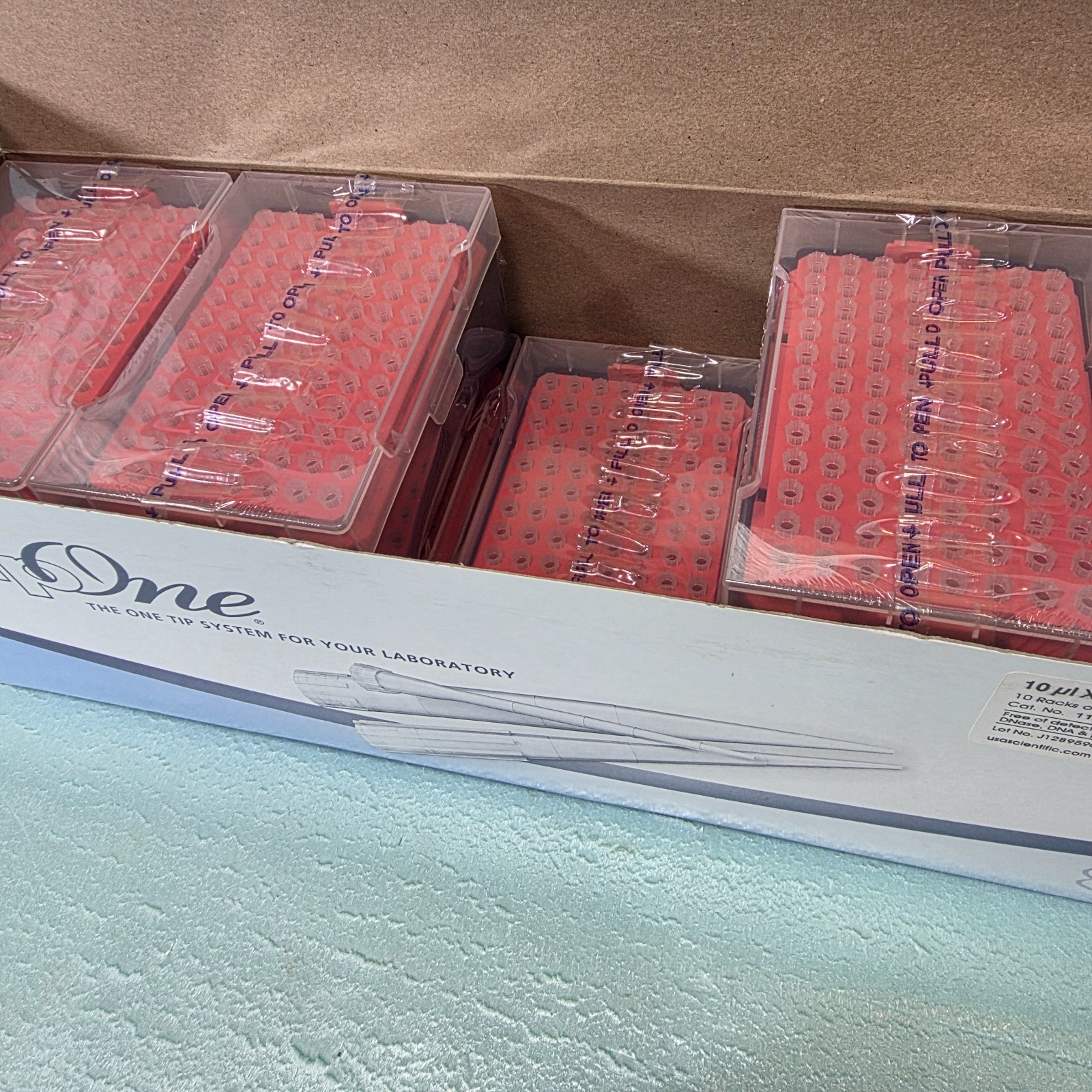 TipOne 1120-3810 10uL XL Graduated Filter Pipette Tips 10 Racks 960 Total