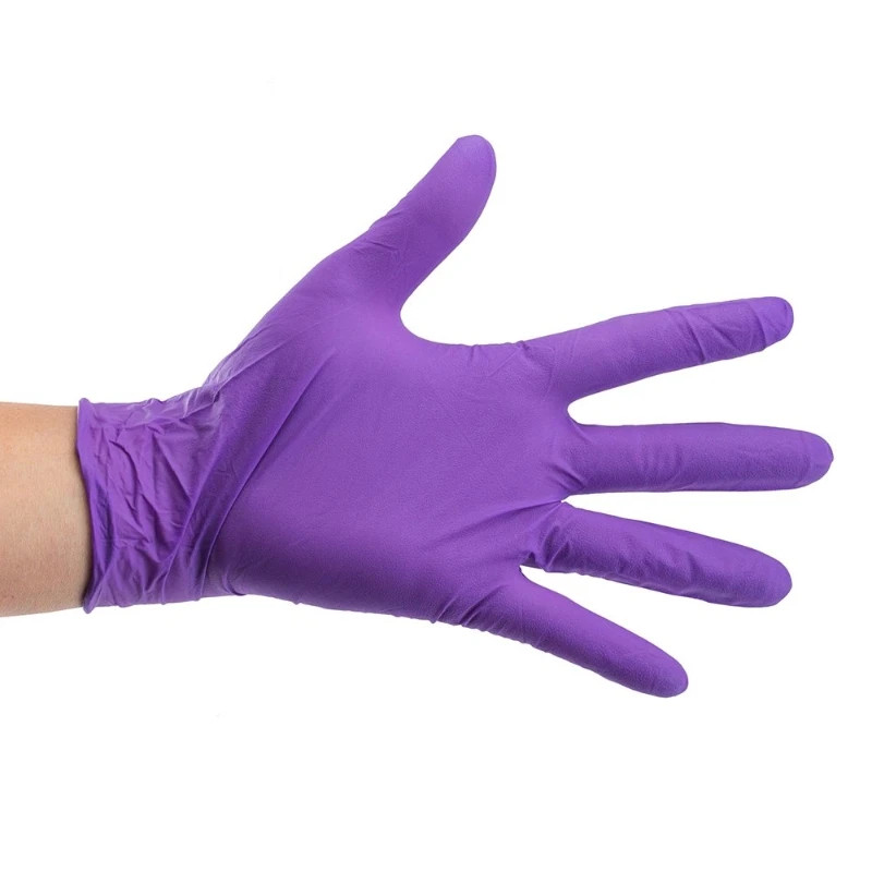 20/50/100PCS Purple Nitrile Disposable Gloves 5Mil Thick Industrial Cleaning Glo
