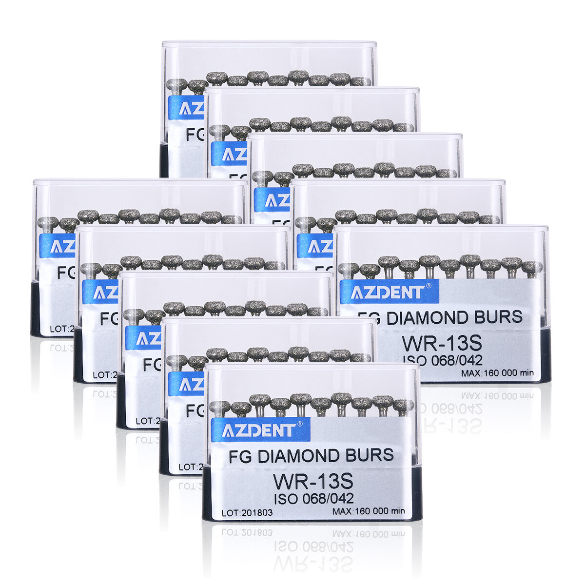 100pcs AZDENT Dental Diamond Burs Super Coarse FG for High Speed Handpiece USA