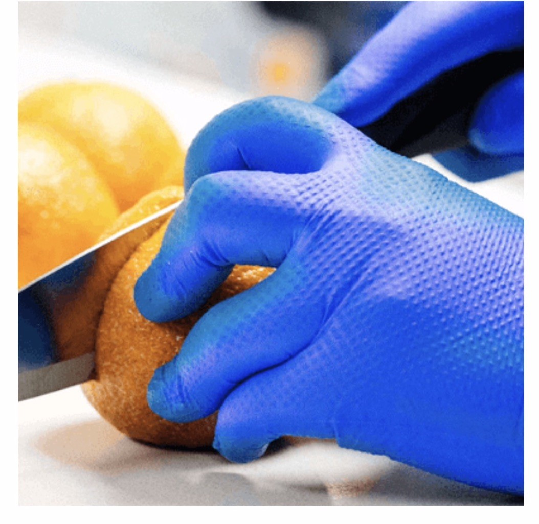 Ammex Gloveworks GWRBN49100 Blue Nitrile Powder Free Industrial Gloves, 6 Mil
