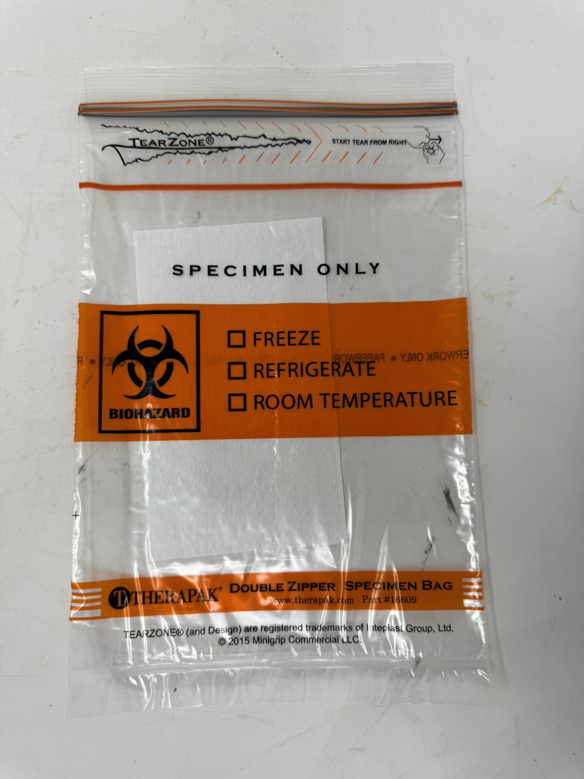 50-1000 6″ x 9″ Biohazard Econo-Zip Specimen Transport Bags 2mil 3 Wall + Pouch