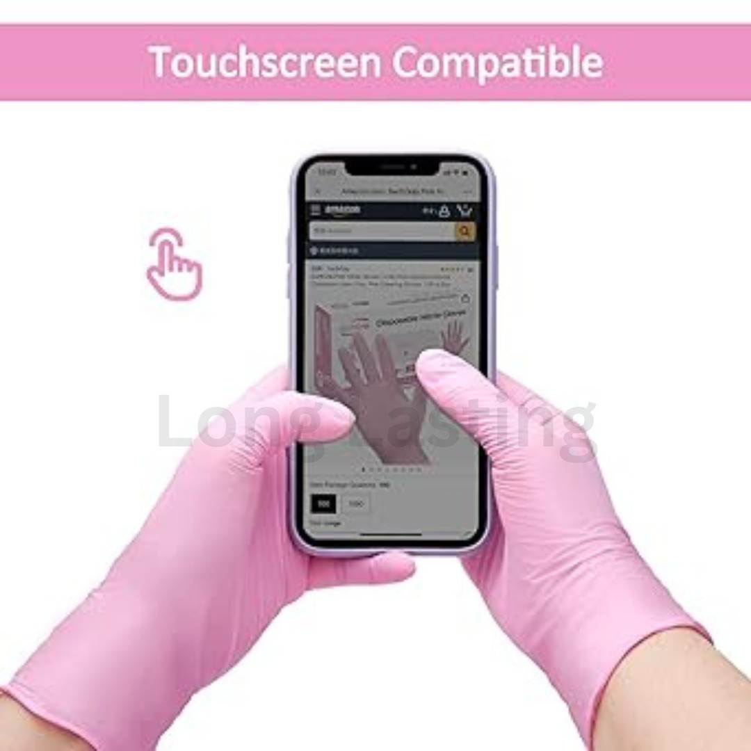 Pink Disposable Gloves for Every Task – 100-Count Box