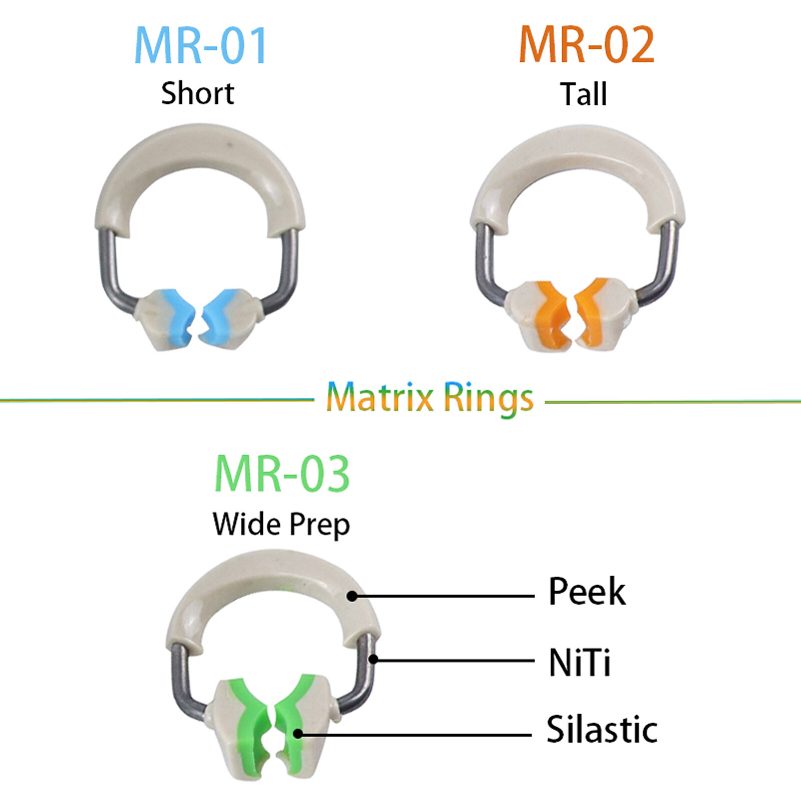 Dental Matrix Bands Ring Sectional Matrice Clamp Fit Garrison Palodent V3 System