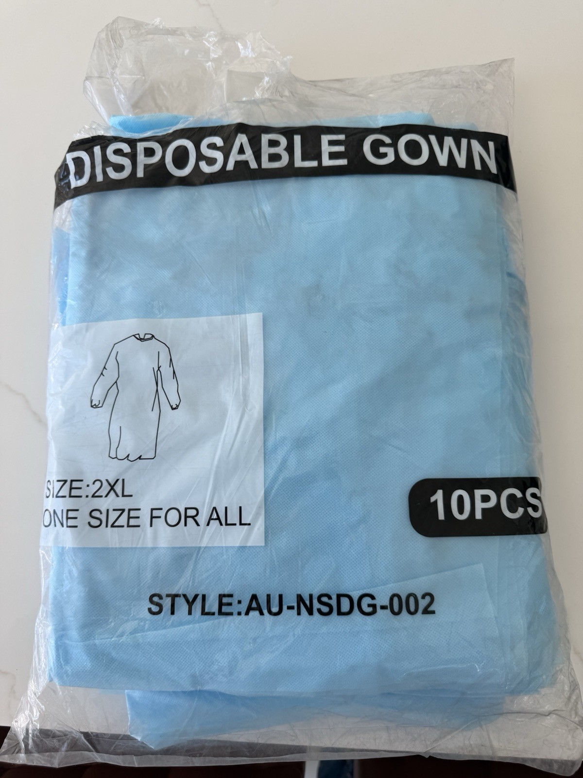 EXPIRED disposable Gown ONE SIZE FITS ALL