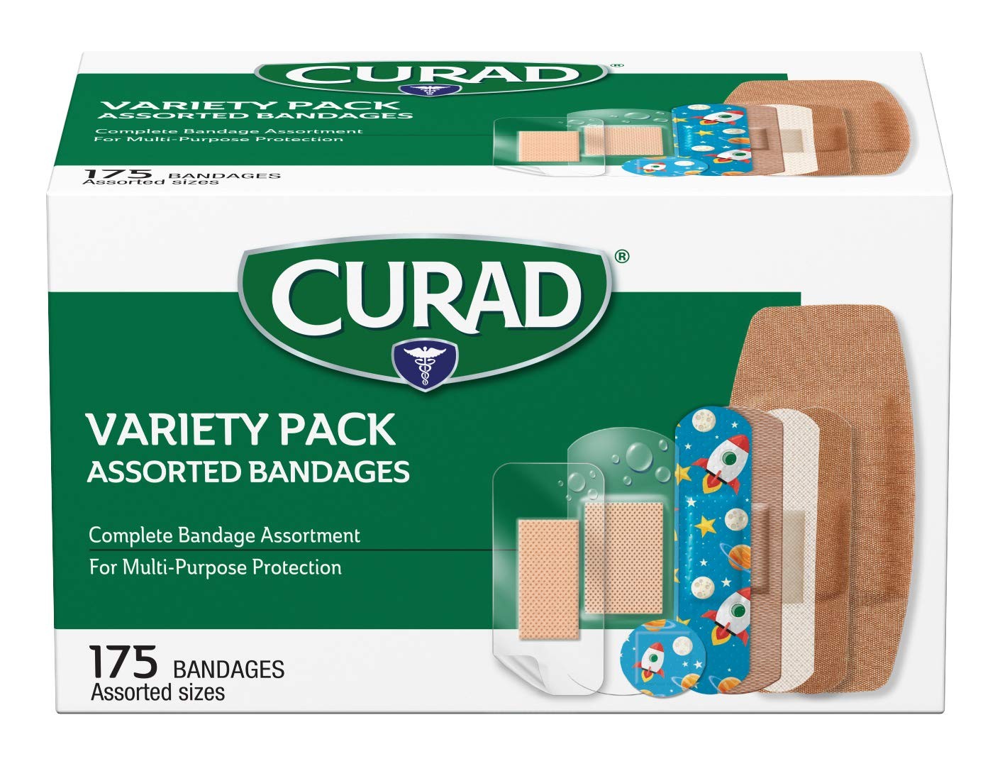 Curad Family Bandage Variety Pack 4 Styles Included Waterproof Galaxy