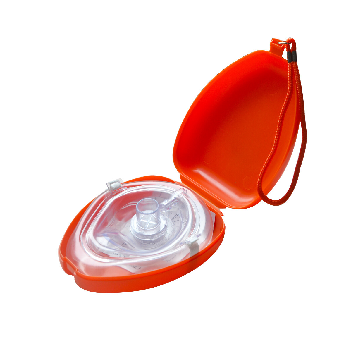 1pcs CPR Mask AED First Aid Traning One Way Valve Filter CPR Pouch Mask Orange