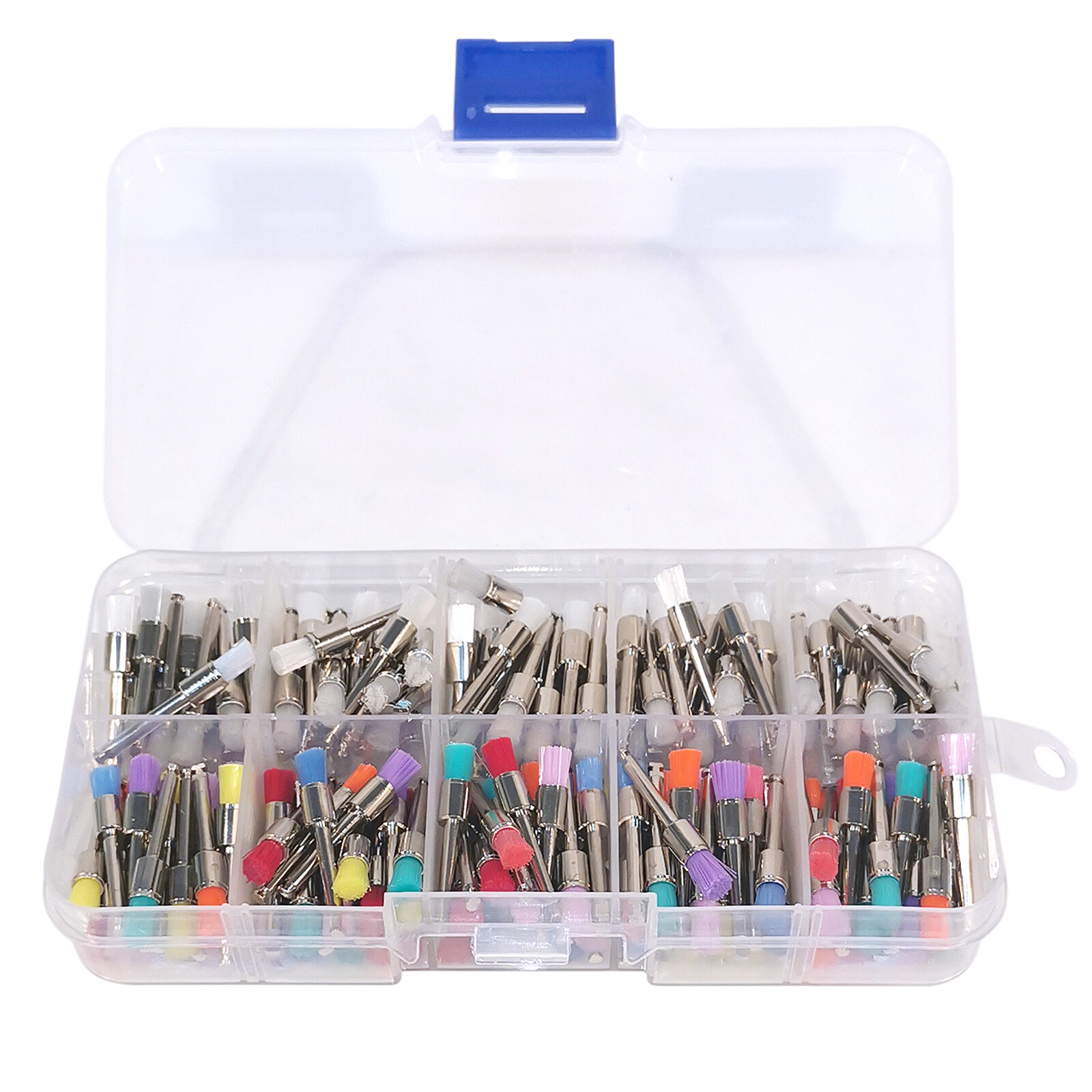 200PC Dental Nylon Materials Closure Flat Polishing Polisher Prophylaxis Brushes