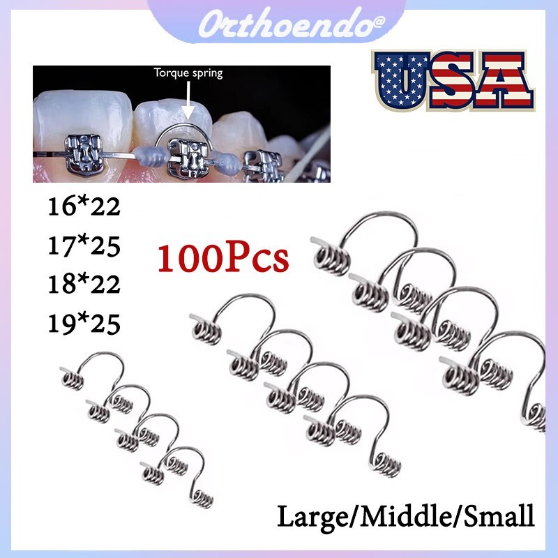 100Pc Dental Ortho Torquing Torque Spring Rectangular Wire Single Anterior Teeth