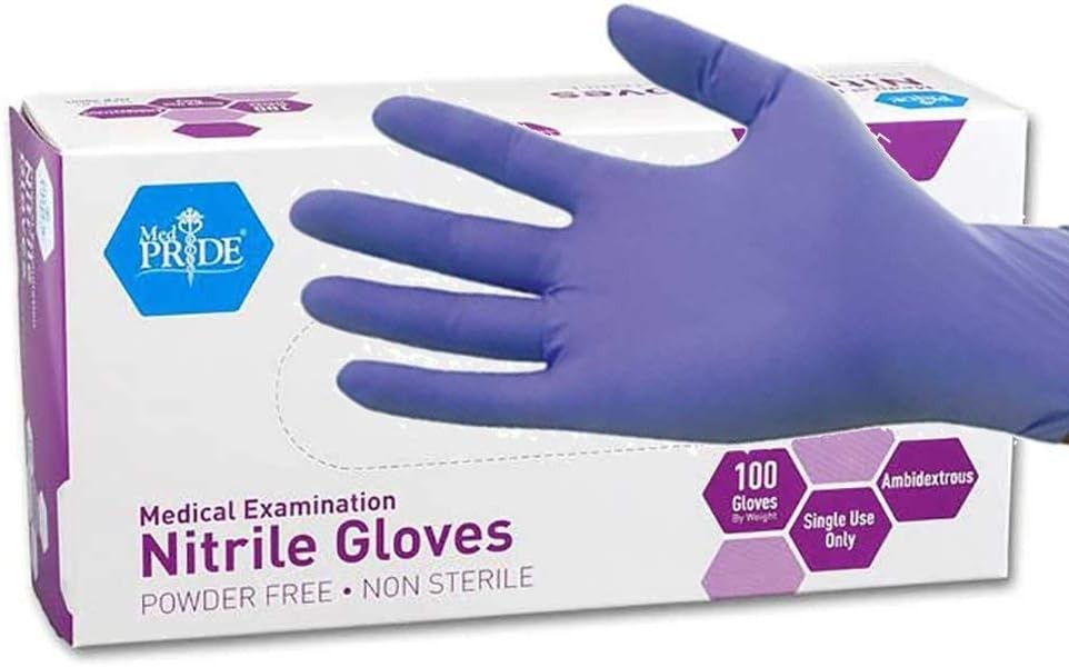 Powder-Free Nitrile Exam Gloves, X-Large (Pack of 100)