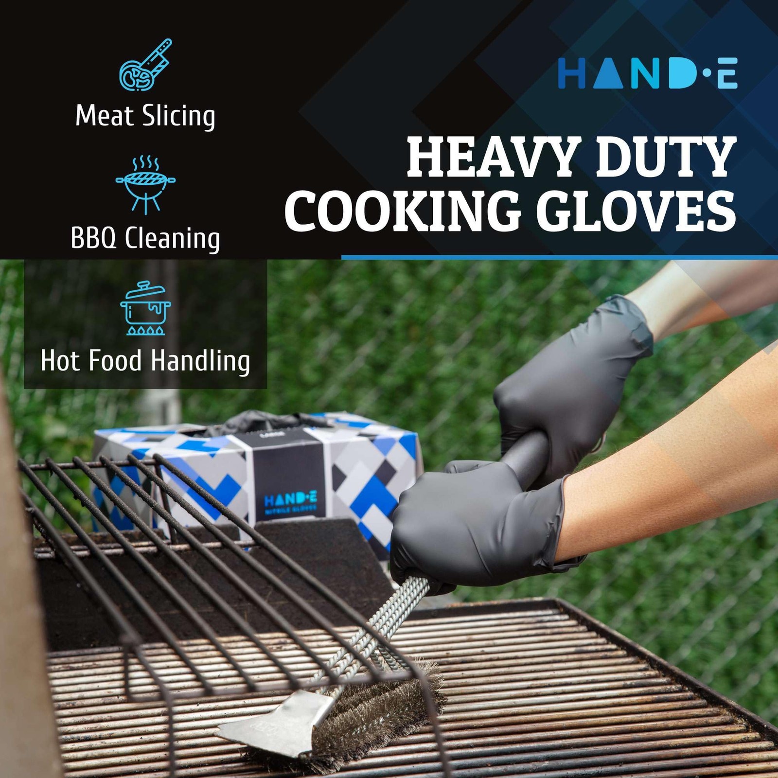 Black Nitrile Disposable Gloves Latex Free Bbq Tattoo Hair Dye Cooking Mechanic