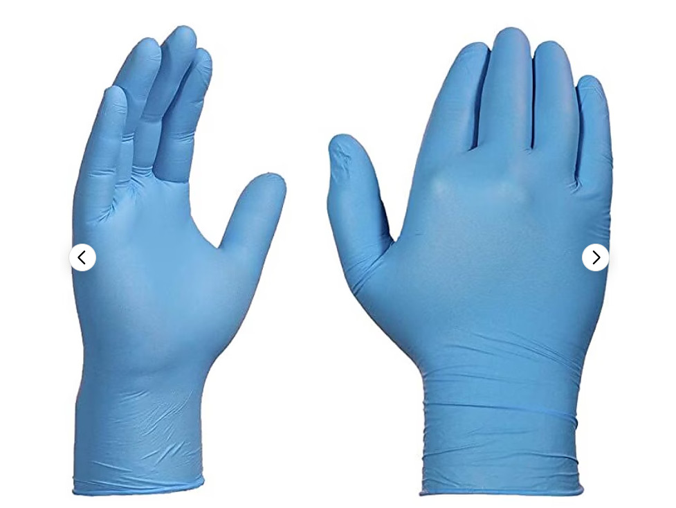 AMMEX XL Blue Nitrile Disposable Gloves, 3 Mil, Latex & Powder Free Case of 10