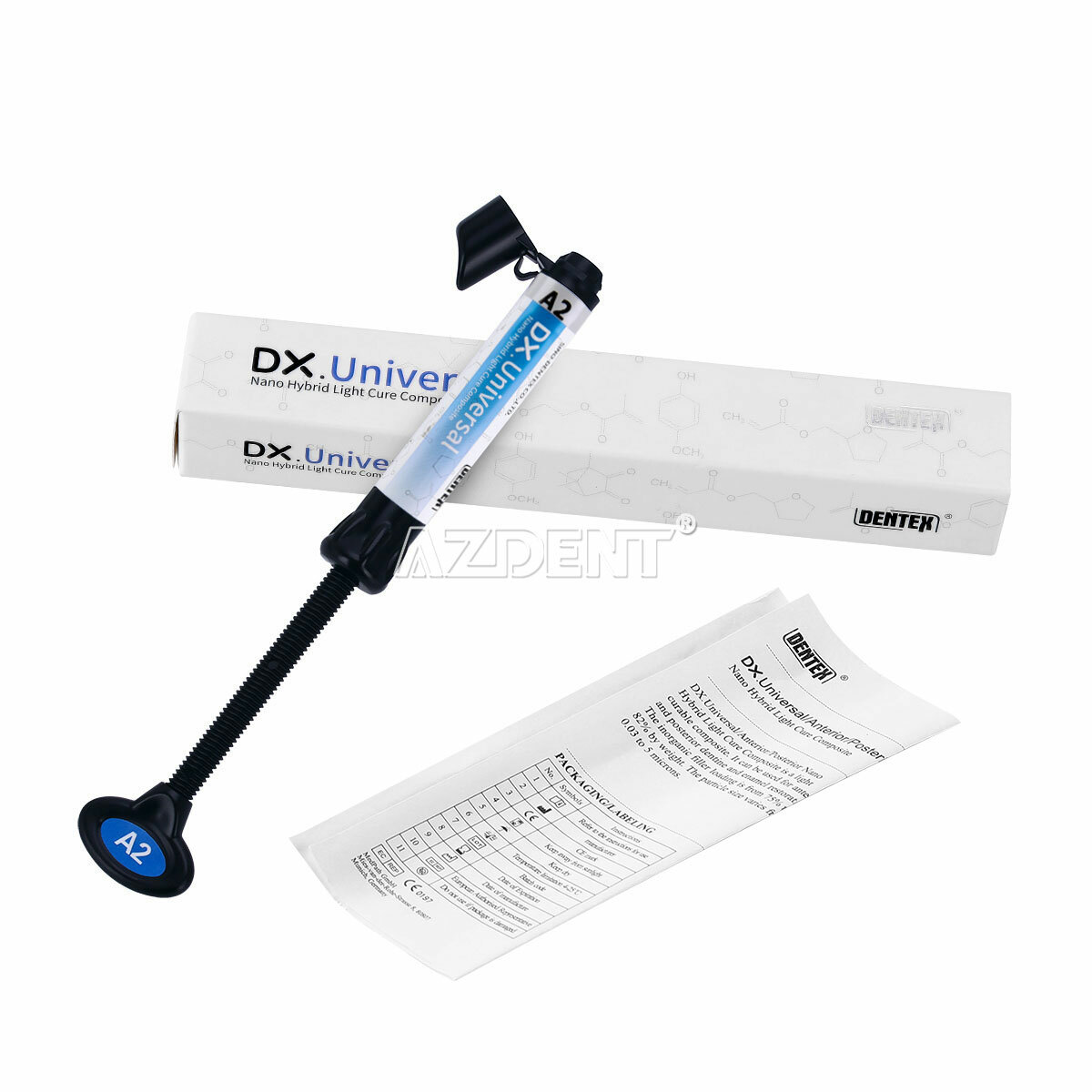 Dentex Dental Universal Light Cure Composite Resin Shade A2 4g/Syringe
